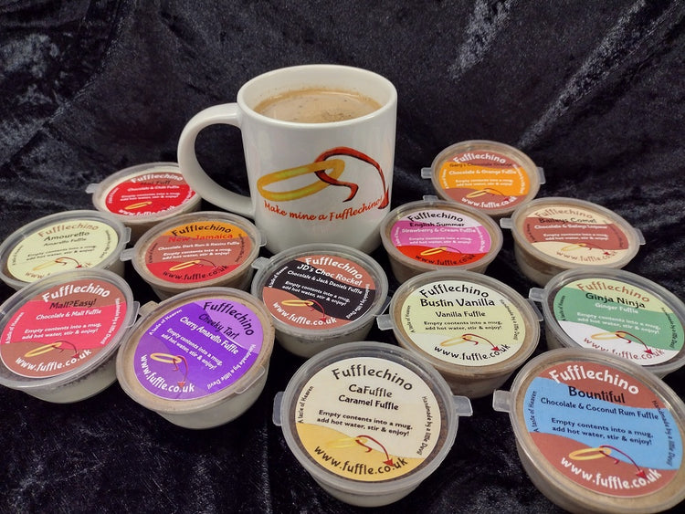 Fufflechino Pod Mixed 5 Pack Coffee and mug