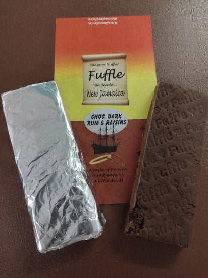 New Jamaica Chocolate, Dark Rum & Raisins Fuffle Bar