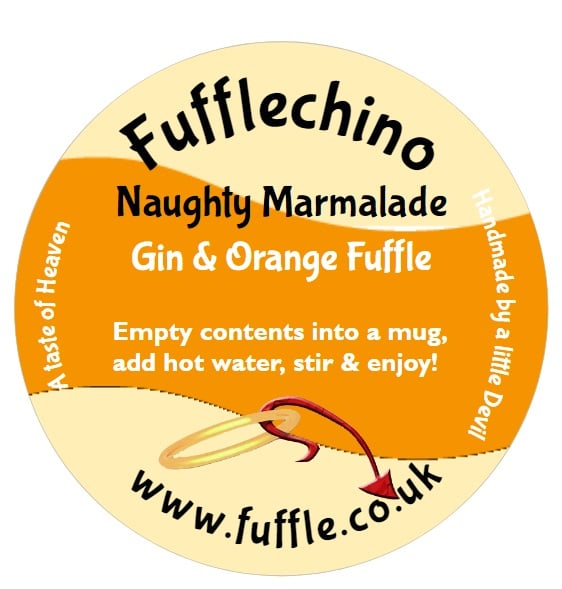 Naughty Marmalade Fufflechino pod Gin & Orange Hot Chocolate